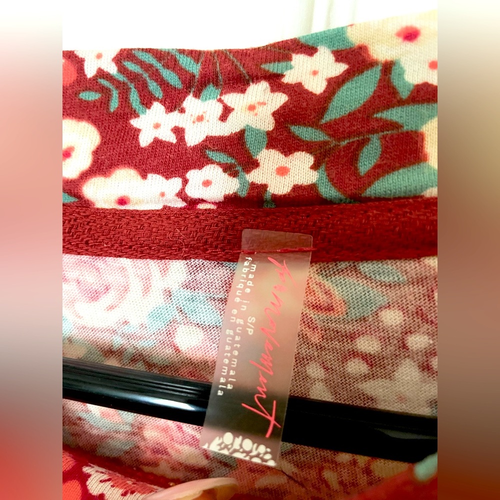 NWOT FP Movement Inspire Printed Layer in Red Faded Poppy by Free People - Picture 8 of 12